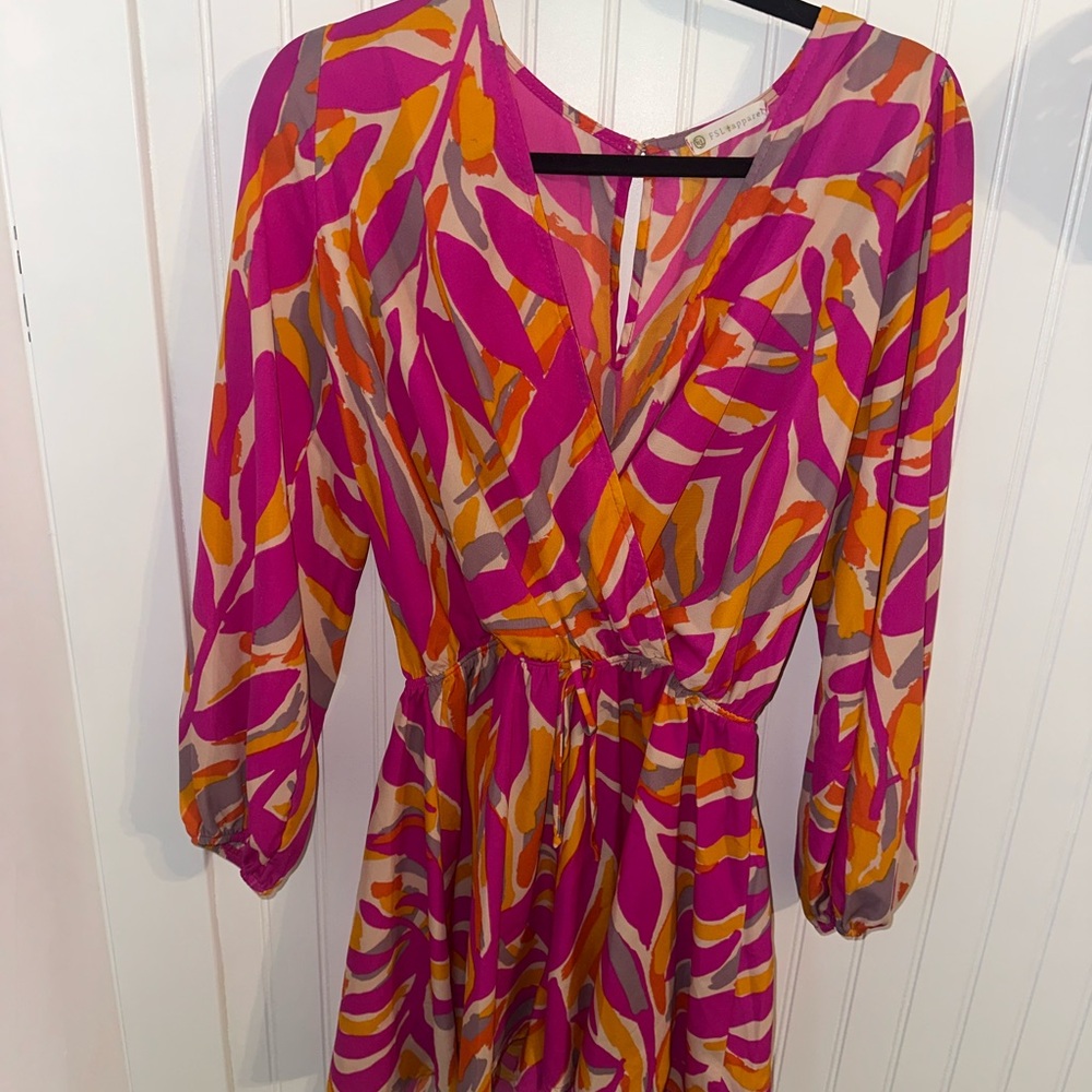 Vibrant Pink & Orange romper